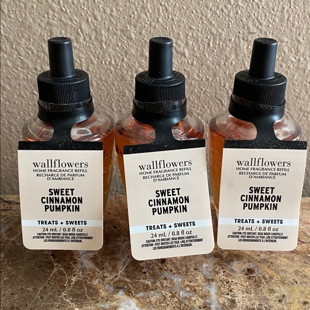 “SWEET CINNAMON PUMPKIN” BBW (3)-Wallflowers Home Fragrance Refills, NWT, Sealed